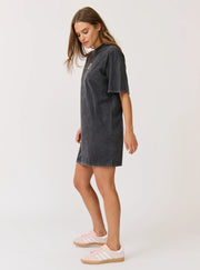 (PRE-ORDER) Carmen Shirt Dress - Washed Black