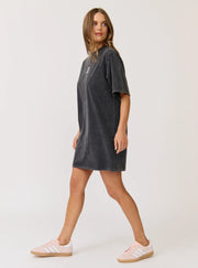 (PRE-ORDER) Carmen Shirt Dress - Washed Black