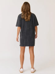 (PRE-ORDER) Carmen Shirt Dress - Washed Black