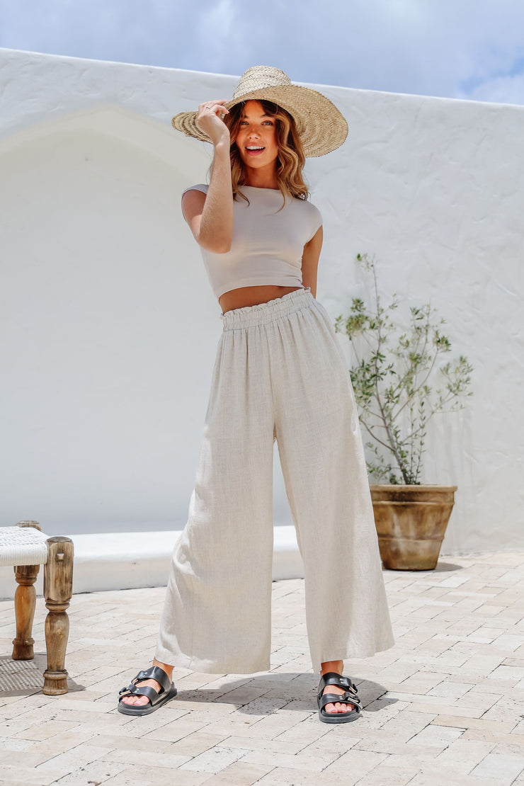 Rae Linen Pants - Natural