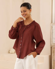 Jada Blouse - Chocolate