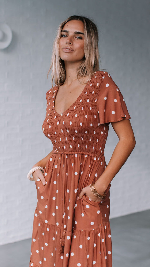 Julia Midi Dress - Polka Dot