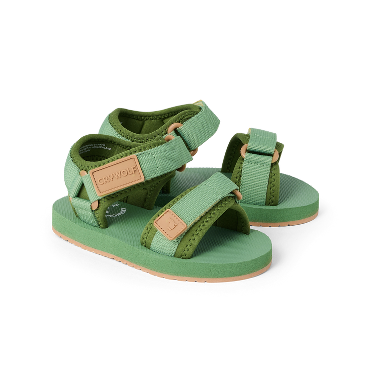 CRYWOLF Kids Beach Sandals - Coastal Green