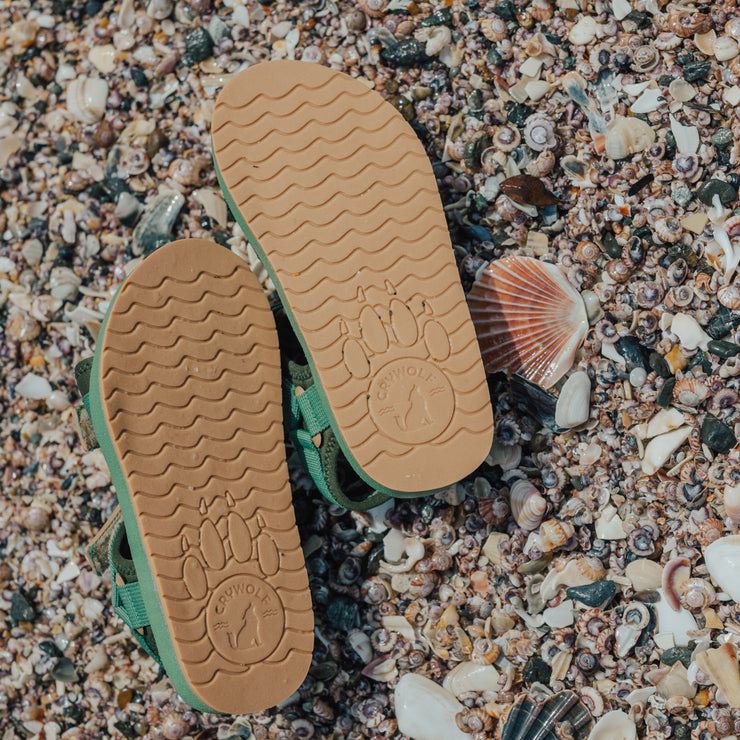 CRYWOLF Kids Beach Sandals - Coastal Green