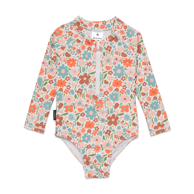 CRYWOLF Long Sleeve Swimsuit - Flower Market