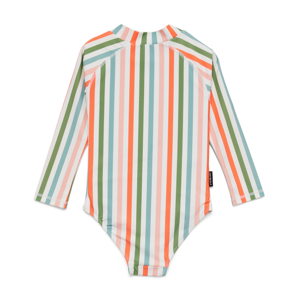 CRYWOLF Long Sleeve Swimsuit - Summer Stripe