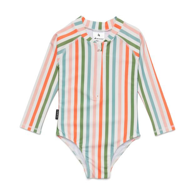 CRYWOLF Long Sleeve Swimsuit - Summer Stripe