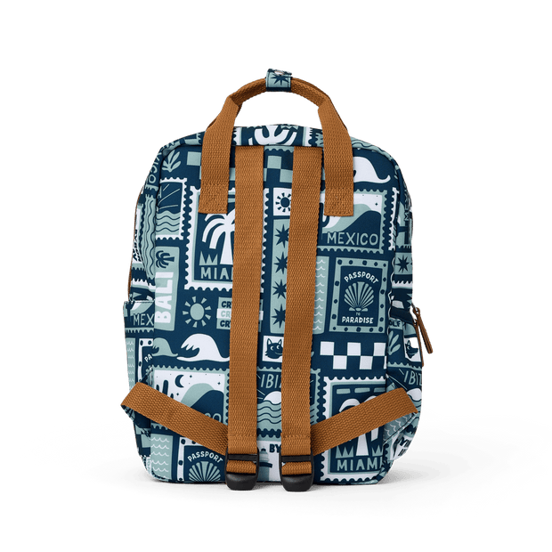 CRYWOLF Mini Backpack - Blue Postcards