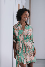 Cadence Shirt Dress - Green