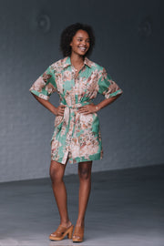 Cadence Shirt Dress - Green