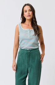 (PRE-ORDER) Calista Tank - Jade Stripe