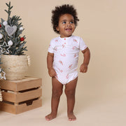 Short Sleeve Bodysuit - Candy Cane