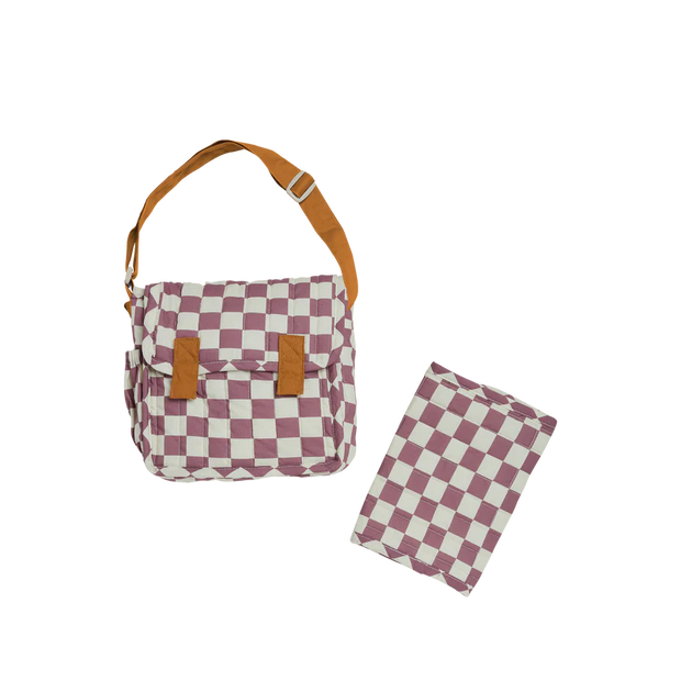 Carrie Convertible Changing Set - Plum Check