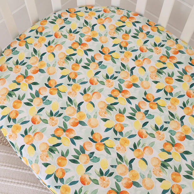 Fitted Cot Sheet - Citrus Squeeze