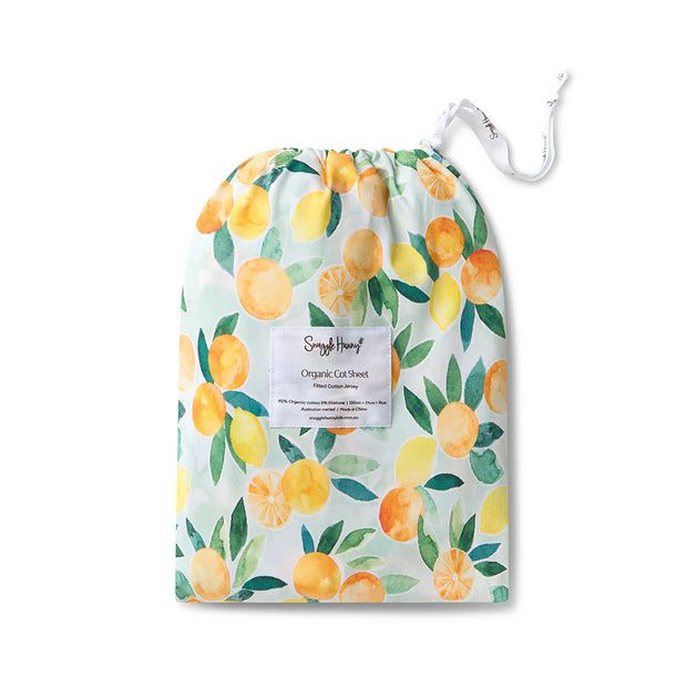 Fitted Cot Sheet - Citrus Squeeze
