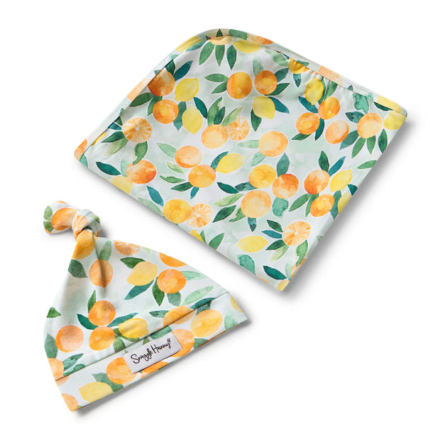 Jersey Wrap & Beanie Set - Citrus Squeeze