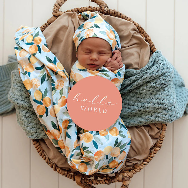 Jersey Wrap & Beanie Set - Citrus Squeeze