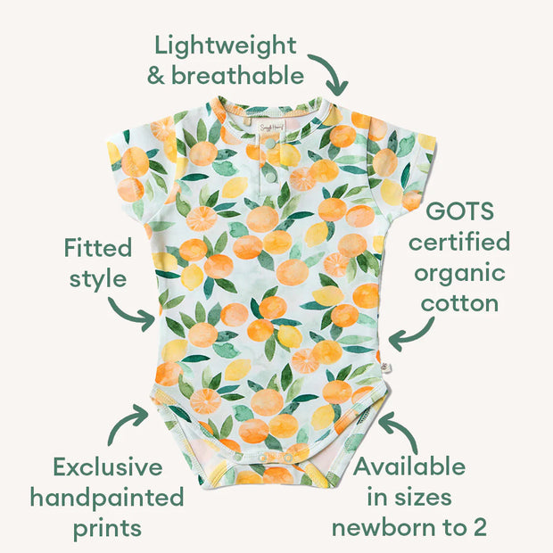 Short Sleeve Bodysuit - Citrus Squeeze