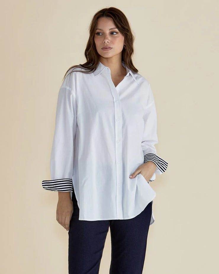 Claire Classic Shirt - White