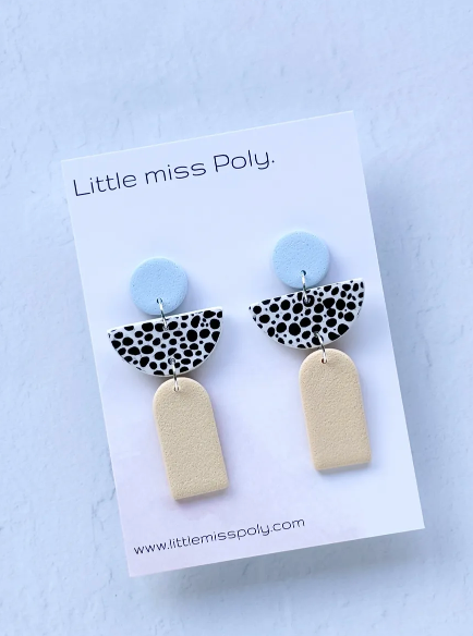 LMP Cleo Dangles - Sky Blue & Sorbet Orange