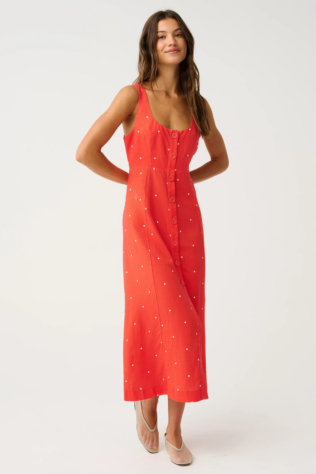 mandarin midi dress Constance Midi Dress