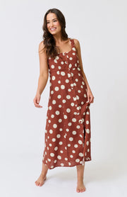 Constance Midi Dress - Rust Spot