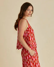 Copacabana Shell Top - Sardinia Geo Print