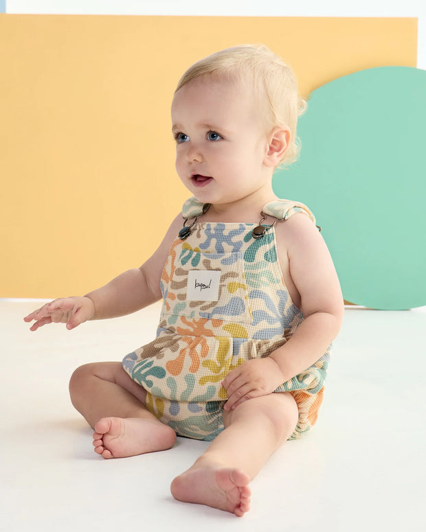 KAPOW - Coral Waffle Romper