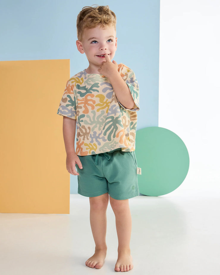 KAPOW - Coral Waffle T-Shirt