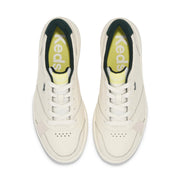 KEDS - The Court Leather Sneaker - Off White/Green