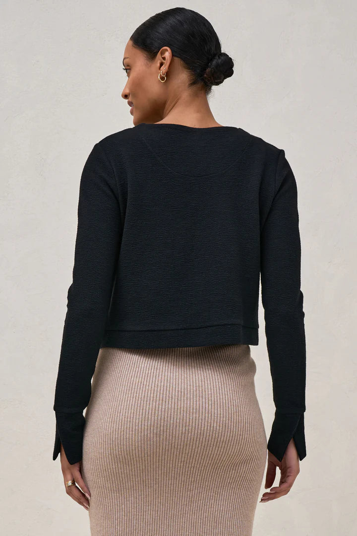 Cross Your Heart Crop Top - Black