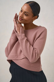 Cross Your Heart Crop Top - Pink Stone