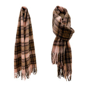 Mae Check Scarf - Blush/Choc