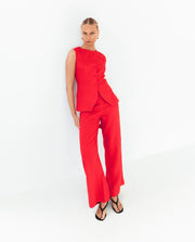 Cameron Linen Pants - Red