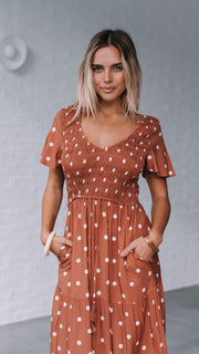 Julia Midi Dress - Polka Dot