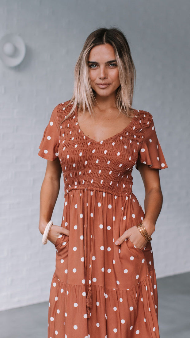 Julia Midi Dress - Polka Dot
