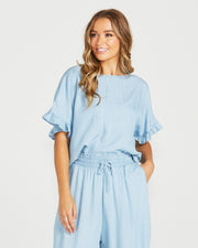 Davie Top - Chambray