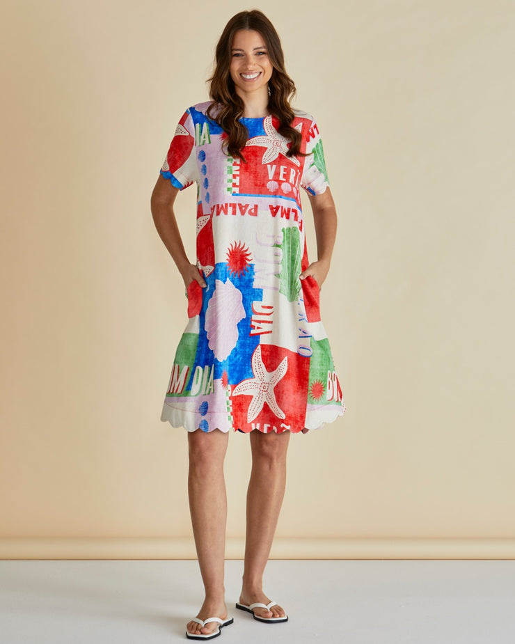 Dawn Dress - Seashell Print