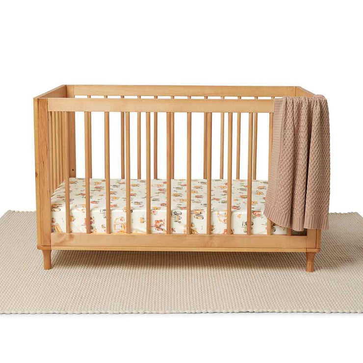 Fitted Cot Sheet - Diggers