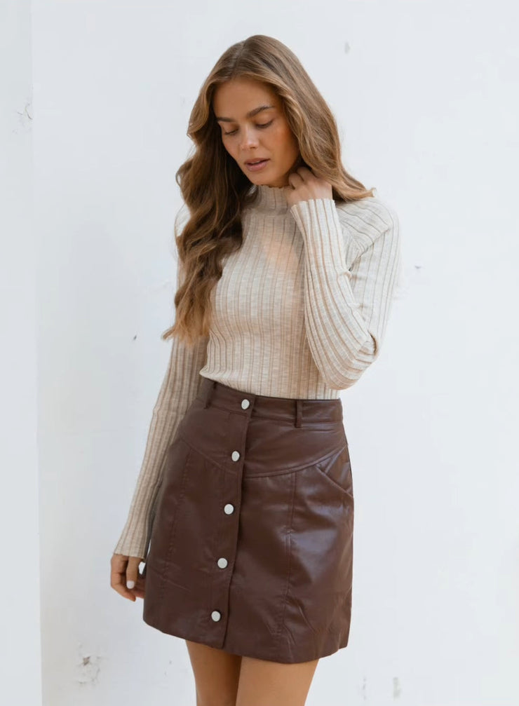 Reese Faux Leather Skirt