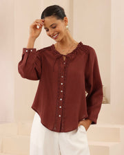 Jada Blouse - Chocolate