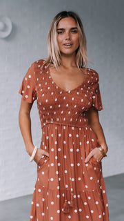 Julia Midi Dress - Polka Dot