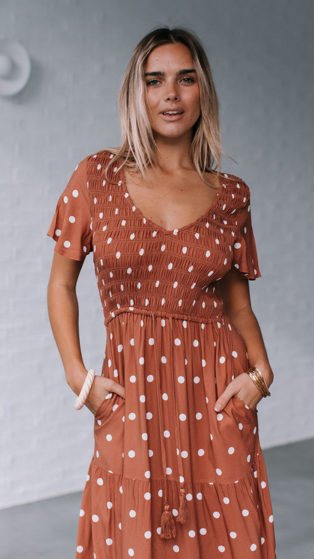 Julia Midi Dress - Polka Dot
