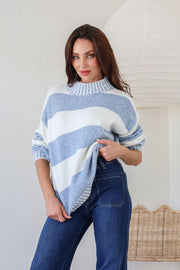 Stella Knit Jumper - Blue Stripe
