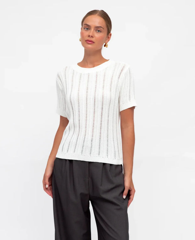 Zimi Knit Top - White