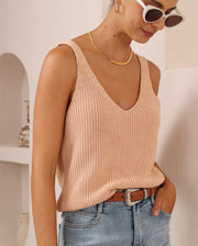 Riley Knit Tank - Apricot