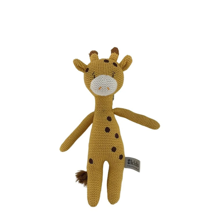 ES KIDS Eco Knitted Giraffe Rattle - 25cm