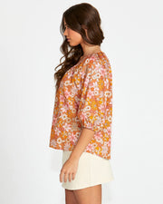 Eleanor Shell Top - 70s Floral