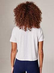 Elevate Cropped Tee - White
