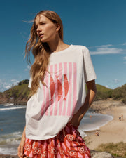 Ellia Crew Tee - Sardinia Print
